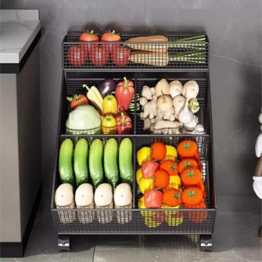 Imagem de Prateleira de exibição de supermercado comercial, suporte de lanche e frutas com guardrail, organizador de armazenamento de varejo para lojas de conveniência e mercados - preto
