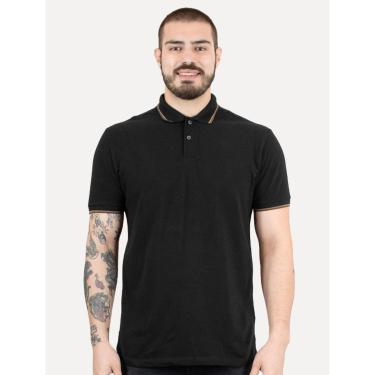 Imagem de Polo Aramis Masculina Regular Piquet 4 Frisos Brown Preta-Masculino