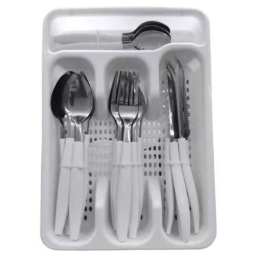 Imagem de Conjunto de Talheres 25 Pecas com Porta Talheres Utilivita