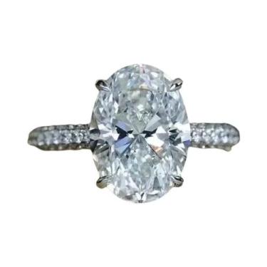 Imagem de Anel De Noivado E Casamento Feminino Em Prata Esterlina 925 Com Diaman