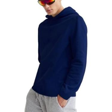 Imagem de Moletom Masculino Confort Estilo Com Capuz Qualidade Slim Fitness Top - Verde Escuro - EGG-Unissex