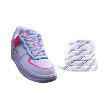 Imagem de Cadarços Elásticos De Cores Mistas Para Tênis AF1 AJ 100 120 140CM Cad