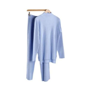 Imagem de Conjunto De Moletom Feminino De Outono Inverno Com Suéter De Gola Alta