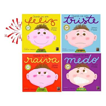 Imagem de Coleção Emoções Criança: Feliz, Triste, Raiva, Medo 4 Livr