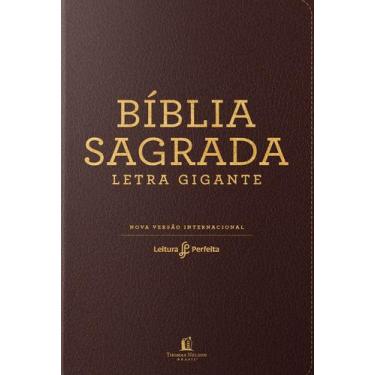 Imagem de Livro - Bíblia NVI, Letra Gigante, Capa luxo marrom, Leitura Perfeita