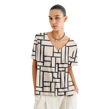 Imagem de Blusa Hering Feminina Em Viscose Estampada-Feminino