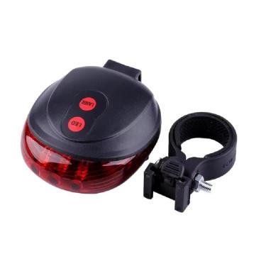 Imagem de Lanterna Traseira Para Bike Led Potente Sinalização Segura Efeito No Chão E Design Impermeável Vermelho