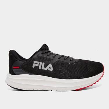 Imagem de Tênis Fila Fastness Masculino, Preto, Vermelho, 41