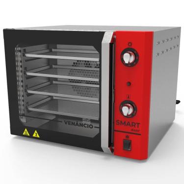 Imagem de Forno Industrial de Convecção Venâncio Elétrico Convector Smart Basic Aço Inox 55L com Ventilador Vermelho 220V