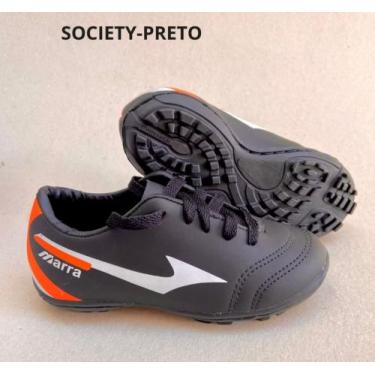 Imagem de Chuteira infantil marra do 24 ao 33, Preto, Laranja society, 29