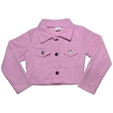 Imagem de Casaco Blazer Veludo Infantil Menina Cotelê - 2L Kids, Rosa, 8