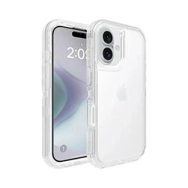 Imagem de iPhone 16e 16 15 14 13 12 pro Max plus 360 graus Capa De Telefone Tran