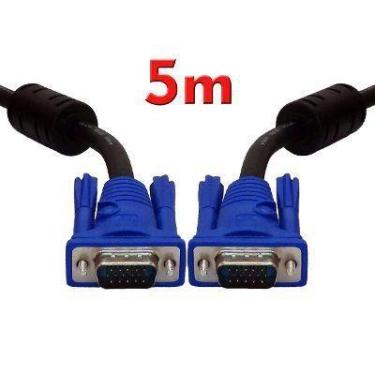 Imagem de Cabo Vga Macho X Vga Macho 5mts C/ Filtro Para Monitor Pc Tv - MLS
