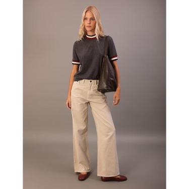 Imagem de Blusa Calvin Klein Jeans  Manga Curta Punhos Retilinea Frisos-Feminino