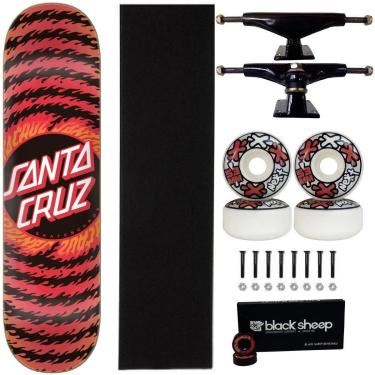 Imagem de Skate Santa Cruz Flame Montado 8.0 Alta Resistencia Next 53-Masculino