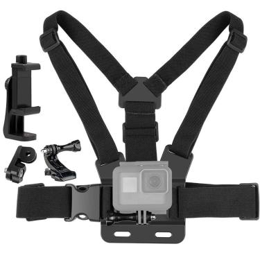 Imagem de Suporte Peitoral para Celular Ajustável para Corrida Caminhada Ciclismo e Esportes ao A...