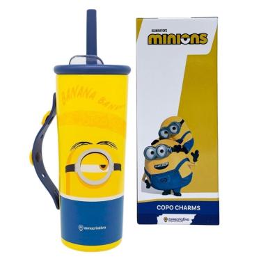 Imagem de Copo Térmico Charms Tampa Alça 600ML MINIONS - Zona Criativa-Unissex