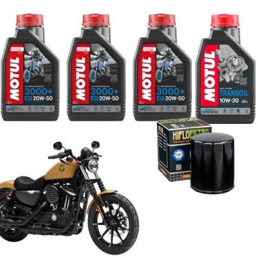 Imagem de Kit Revisão Harley Sportster 883 1200 Troca de Óleo Motor e Câmbio Mot