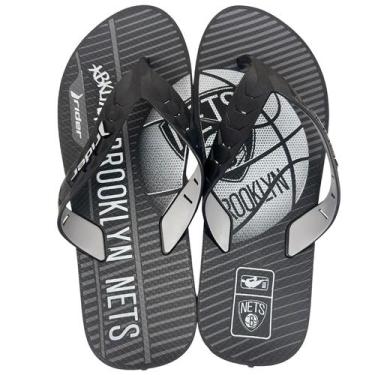 Imagem de Chinelo Rider Street Nba Duo Dedo Tiras Licenciado Original, Nets, Pre