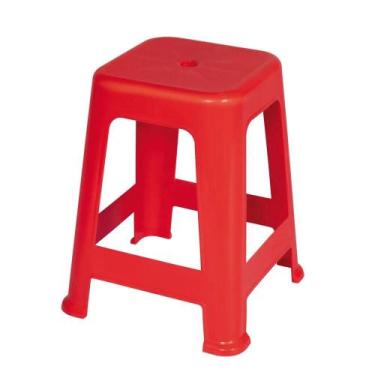 Imagem de Banqueta Plástica Vermelha - Mor - 000257