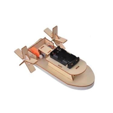 Imagem de Brinquedo Barco Motor Elétrico Madeira - Polibrinq
