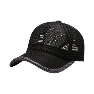Imagem de Boné de Beisebol Masculino Respirável - Ideal para Verão e Pesca, Pret