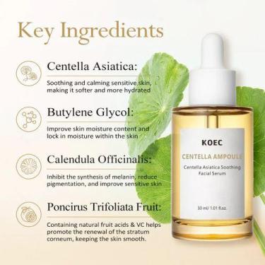 Imagem de Sérum Facial Calmante Centella Asiatica Koec Adultos Todo Tipo De Pele