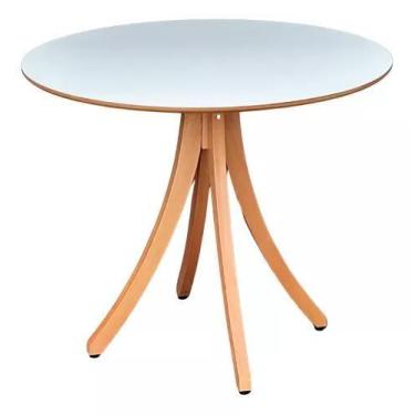 Imagem de Mesa Eco Redonda De 70CM Na Cor Branca - AMoveleira