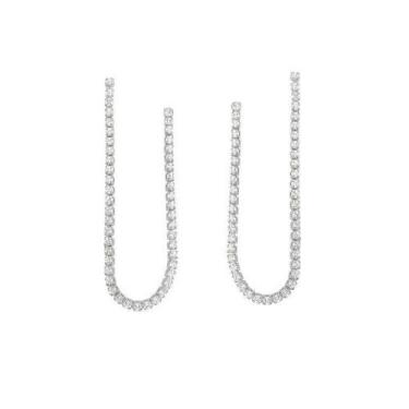Imagem de Brinco mini riviera cristal banhado a ródio branco - zircônias - VIDIÈ