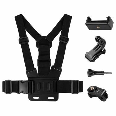 Imagem de Suporte Peitoral para Celular e Câmera de Ação Utimix Ajustável Mãos Livres para Moto Ciclismo Trilha Corrida