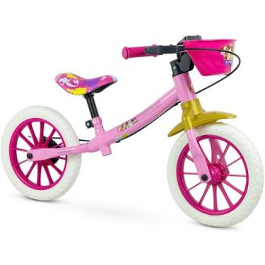 Imagem de Bicicleta Bike De Equilíbrio Infantil Menina Princesas S/ Pedal Aro 12