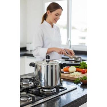Imagem de Panela Pressão Alumínio 7L Cinza: Cozinha Rápida - Congratulations Sto