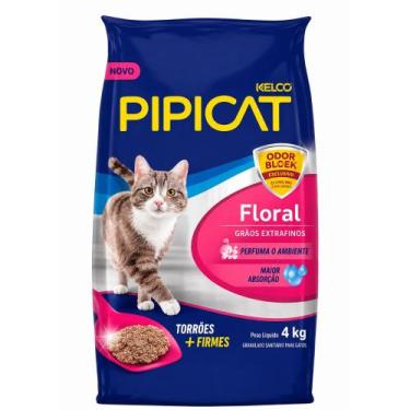 Imagem de Areia higienica para gatos perfumada pipicat 4kg