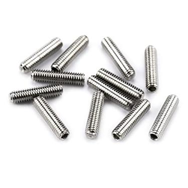 Imagem de Musciclily Pro Métrica M3X12mm Parafusos de Aço Inoxidável para Ajuste Altura de Carrinhos da Ponte de Guitarra Import Strat Tele Style, Cor Original (12 Peças)