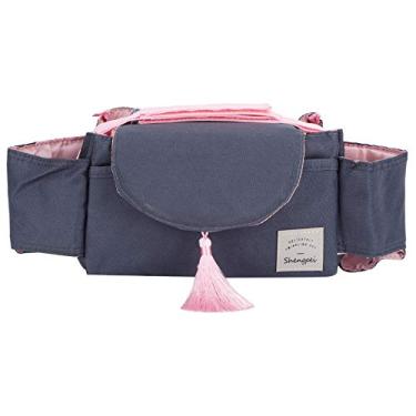 Imagem de Organizador de carrinho de beb¨º,organizador de saco de suspens?o universal, suporte de copo, saco de armazenamento, acess¨®rios, v¨¢rios bolsos para garrafa, fralda, telefone, brinquedos(tassel),
