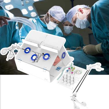 Imagem de Laparoscopic Trainer Box, Laparoscopic Endo Trainer, Com 5 MóDulos De Treinamento + 4 Instrumentos De Treinamento, Para Treinamento Do Aluno E VíDeo De InstalaçãO
