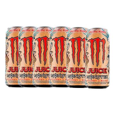 Imagem de Kit 6 Energético Monster Energy Juice Pacific Punch 473ml