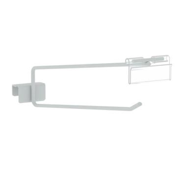 Imagem de Gancheira Simples Amapa Com Porta Etiqueta 25Cm Branco