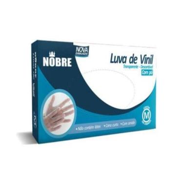 Imagem de Luva Vinil Com Po, Com 100 Unidades M Nobre - Goedert Group Ltda