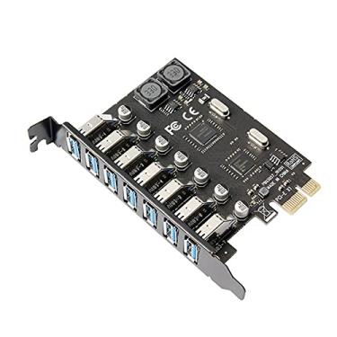 Imagem de Cablecc 7 portas PCI-E para USB 3.0 Hub PCI Express adaptador de cartão de expansão 5Gbps para placa-mãe