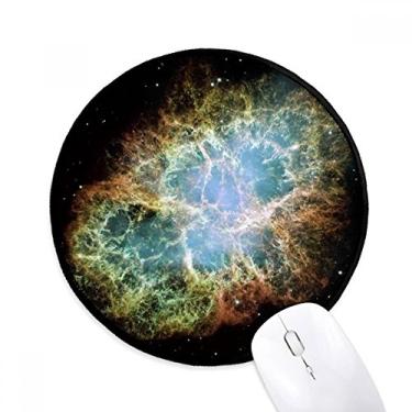 Imagem de DIYthinker Tapete de mouse Nebulosa Mistério Espaço Universo Desktop Escritório Tapete Redondo para Computador