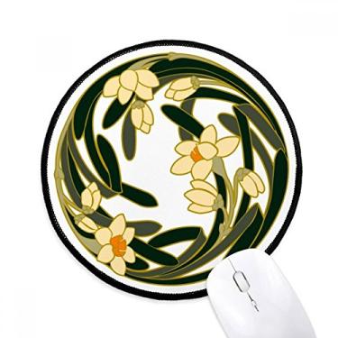 Imagem de DIYthinker China Flower Bud Art Padrão Redondo Mouse Pad Desktop Office Tapete Redondo para Computador