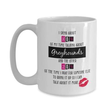 Imagem de DogsMakeMeHappy Caneca de galgos, caneca de café de galgos, presente de galgos, presente para galgos, caneca de amigo galgos, presente fofo de galgos, ideia de presente de aniversário de Natal