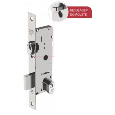 Imagem de Fechadura Porta Pivotante Rolete Cromado