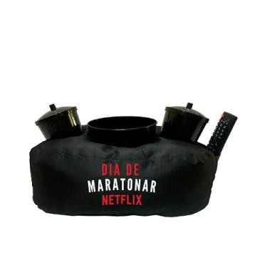 Imagem de Almofada Porta Pipoca Dia de Maratonar Netflix Cor:Preto