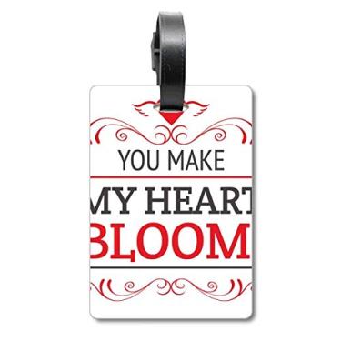 Imagem de You Make My Heart Bloom Mala de Dia dos Namorados Etiqueta de Bagagem Etiqueta para Bagagem