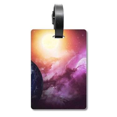 Imagem de Planeta Terra, vermelho, azul, colorido, bolsa, etiqueta, cartão de bagagem, etiqueta