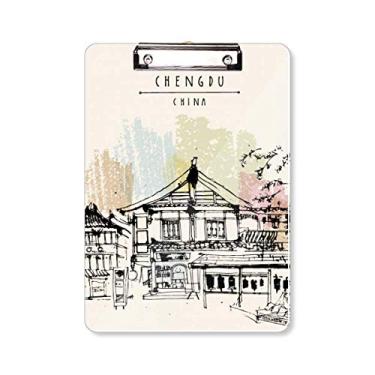 Imagem de Um pequeno hub em Chengdu, da China, prancheta, pasta, placa de apoio A4
