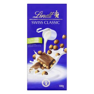 Imagem de Chocolate Com Avelã Swiss Classic Lindt 100G