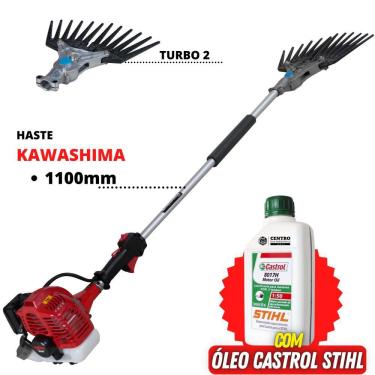 Imagem de Derriçadeira Premium Kawashima Com Motor M-2600 de 25,4cc Haste Curta de 1100mm e Kit D...